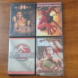 DVD Collection: Mummy Returns, Spider-Man, Jurassic Park III, Rocky